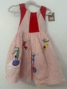Mini Boden Pink and Red Circus Applique Dress